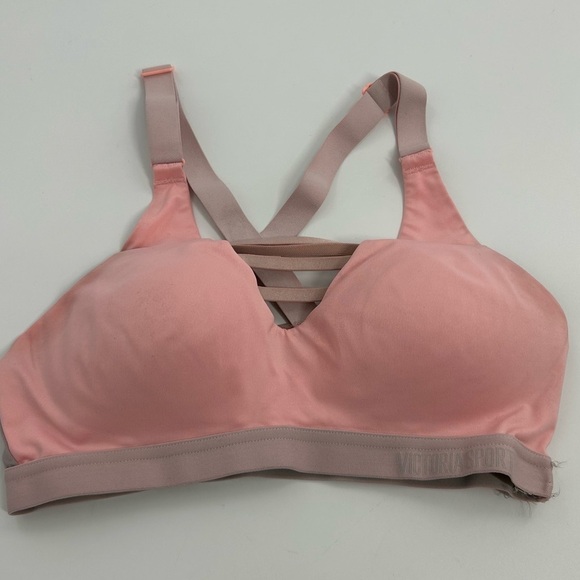 Victoria Sport VS Incredible Lightweight Colorblock Pink Max Cage Sport Bra 34B - Picture 1 of 7